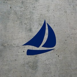 ANGDEST CLUB Decal Stickers of Sailboat 13 (Navy Blue) Premium Waterproof Vinyl Decal Stickers for Laptop Phone Accessory Helmet Car Window Mug Tuber Cup Door Wall Decoration ANDSKUS564625AB070722