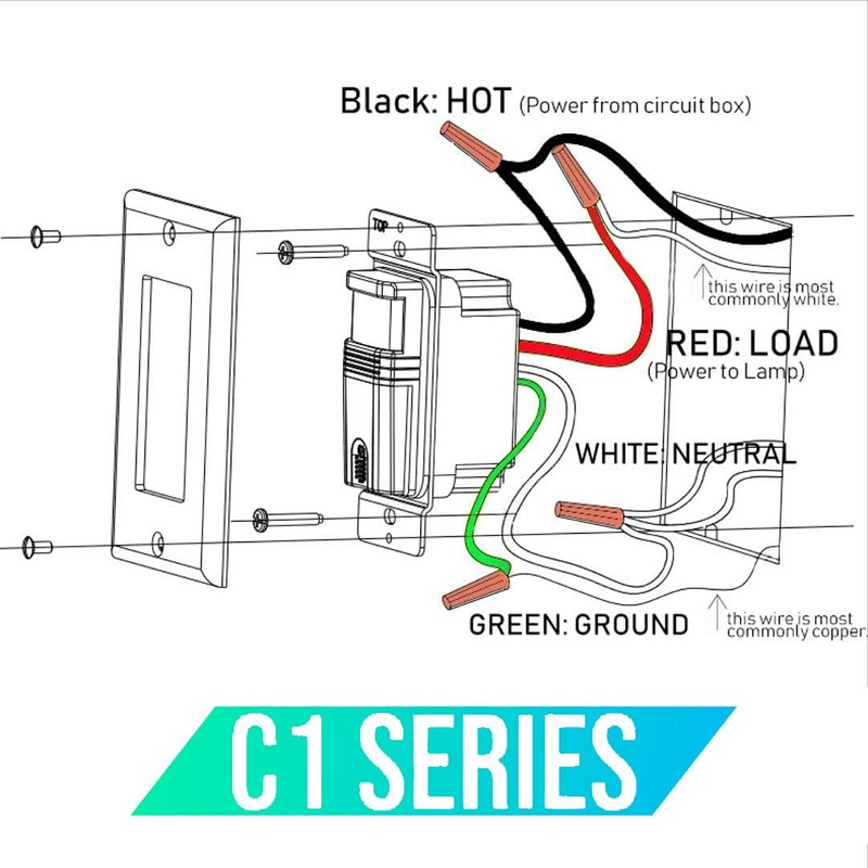 EverElectrix 2 Pack Motion Sensor Light Switch, Neutral Wire Required,