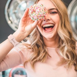 ID208 Plus Smart Watch Band, Lamshaw Quick Release Classic Watch Bands Soft Silicone Bands Bracelet Sports Strap for Kids Compatible with Quican, aeac, WMK, Fitpolo ID208 Plus 1.8'' Smart Watch (3 Pack-White+Pink+Green)