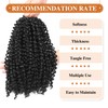WIGER Kinky Curly Braiding Hair Marlybob Crochet Hair Black Jerry