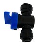 NeoFit Quick Connect 1/4" x 1/4" Shut-Off Valve, Black Polypropylene