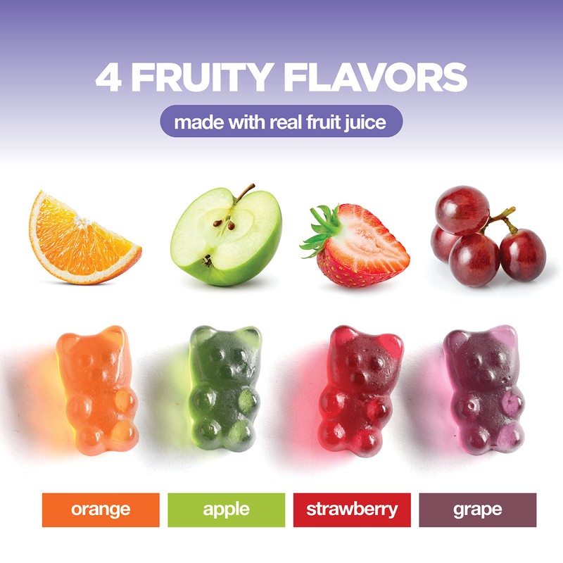 Sugar-Free Gummy Bears - Keto-Friendly Candy with Assorted Fruit Flavors