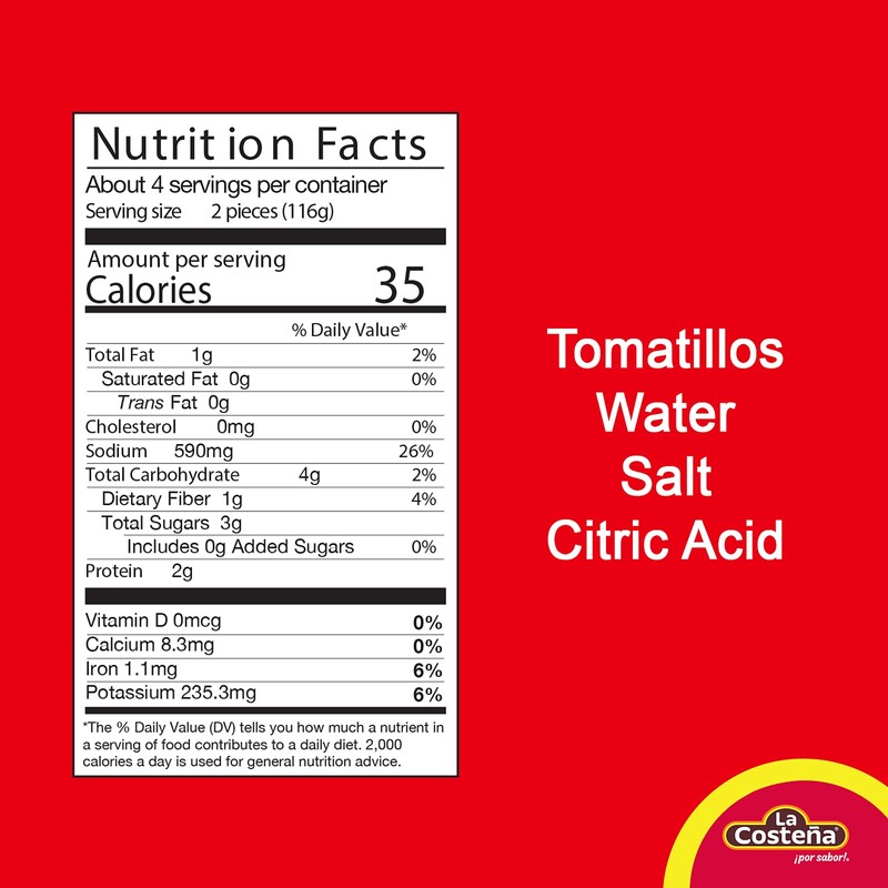 La Costeña Green Tomatillos | Packed in Water | 28