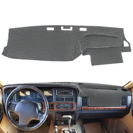 AKMOTOR Dash Cover Mat Custom Fit for Jeep Grand Cherokee Dashboard Pad Cap Carpet Protector K278 (Dark Gray)