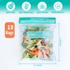 WRAPOK Microwave Steamer Bags 15 Pack Zip Steam Vegetable Cooking