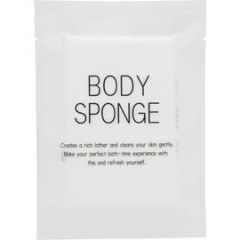 Mine Set of 100 Hotel Amenity Commercial Compressed Body Sponge, Disposable, Individually Wrapped, 3.9 x 2.6 x 1.0 inches (100 x 65 x 25 mm)