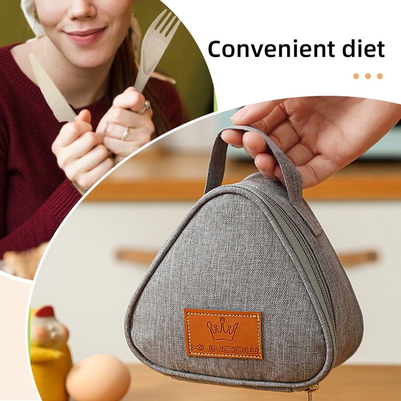 WUFGWBD 1 Small Rice Ball Bag, 1 Set of Cutlery,