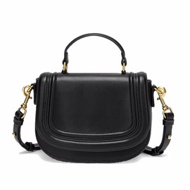 Cute Trendy Mini Bags For Women, Small Vegan Leather Crossbody Purse, Ladies Fashion Satchel Purse Top Handle Bag, Black