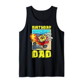 Mademark x SpongeBob SquarePants - SpongeBob Birthday Dad Driving Super Car Father Birthday Fun Tank Top