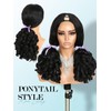 Yaki Curly V Part Wigs Afro Curly Wig with Bouncy