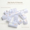 Womier White Jelly Keycaps, Ceramic Keycaps Style Clear Keycap