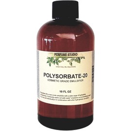 Perfume Studio Polysorbate 20 Cosmetic Grade Emulsifier Used to Bond Oil and Water Mixtures for DIY and Professional Personal Care Cosmetics Products; 10oz