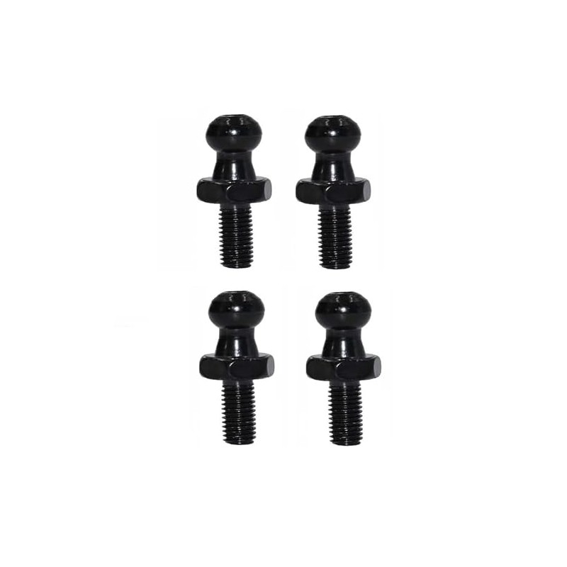 Ramor Strutz Four Black Ball Stud Bolts for Gas Struts,