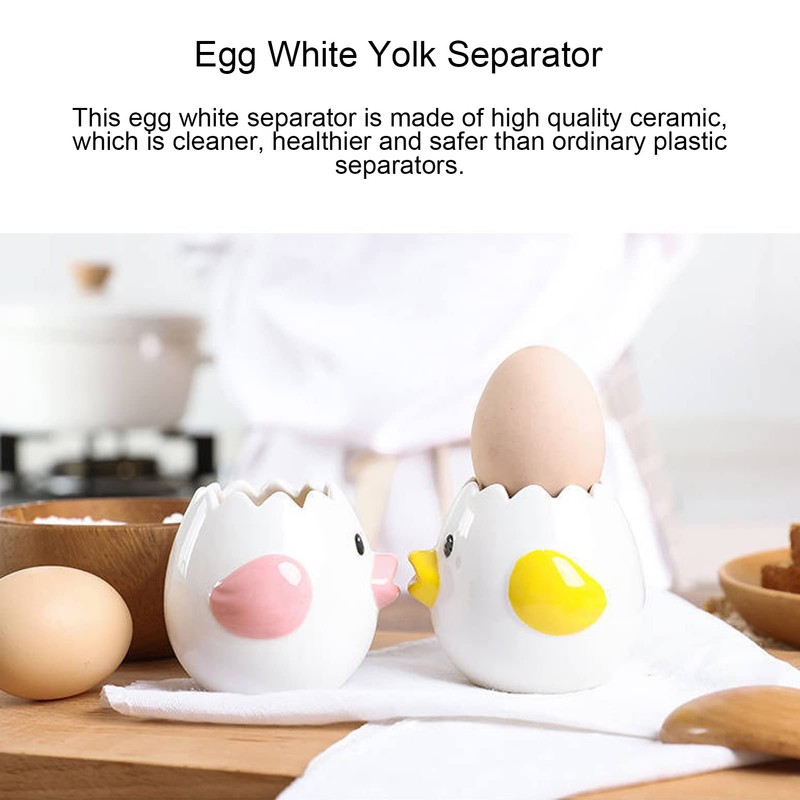 Cute Chick Egg Separator,Ceramic Egg White Liquid Filter, Egg White