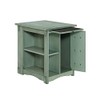 Powell Parnell Wood Side Table in Teal Blue