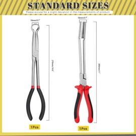 Mardatt 2Pcs Car Spark Plug Wire Removal Pliers Tools, 11” Sleeve Type Spark Plugs Puller and 10.6” Round Spark Plug Pliers, Long Reach Hose Grip Pliers for Car