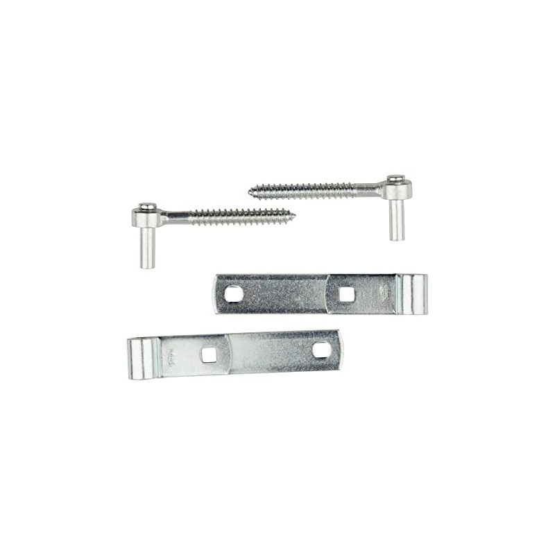 National Hardware N130-005 290BC Screw Hook/Strap Hinges in Zinc plated,