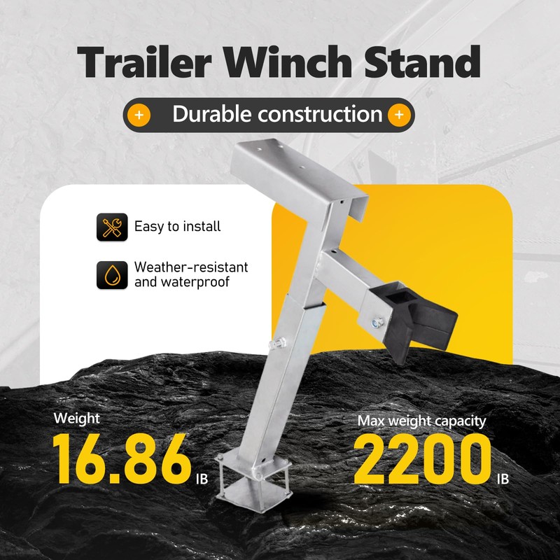 vidaXL Trailer Winch Stand, Steel Boat Trailer Winch Post, Adjustable