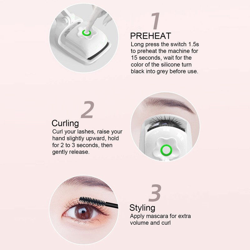 3 Gears Heated Eyelash Curler Intelligence Electric Eye Lash Curler