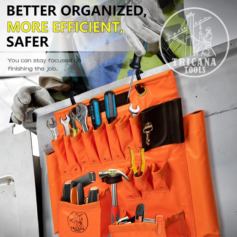 Lineman Tool Board, Aerial Apron w/Magnet, Bucket Truck Tools Organizer