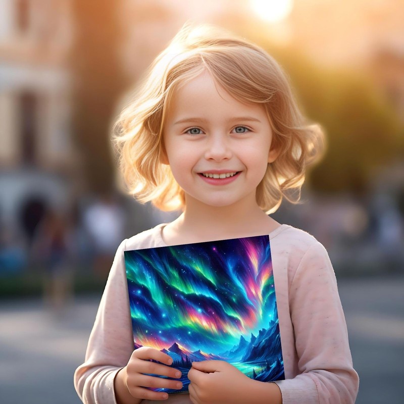 HKLIOPU Snow Mountain Aurora River Diamond Art Kits Adults Full