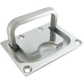 316 Stainless Steel Recessed Flush-Mount Ring Pull Handle with Mounting Screws – Universal Marine & Household Applications for Boat Deck Hatches, Home Furniture, Cabinetry, and Recessed Door Handles