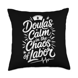 Birth Midwife Design for Labor Postpartum Doula Midwifery Throw Pillow