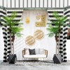 Haispring 8FT Artificial Palm Tree with Realistic Bark & Leaves,