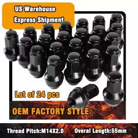 OEM 24 FORD OEM FACTORY BLACK 14X2 LUG NUTS FIT 2003-2014 F150 EXPEDITION NAVIGATOR
