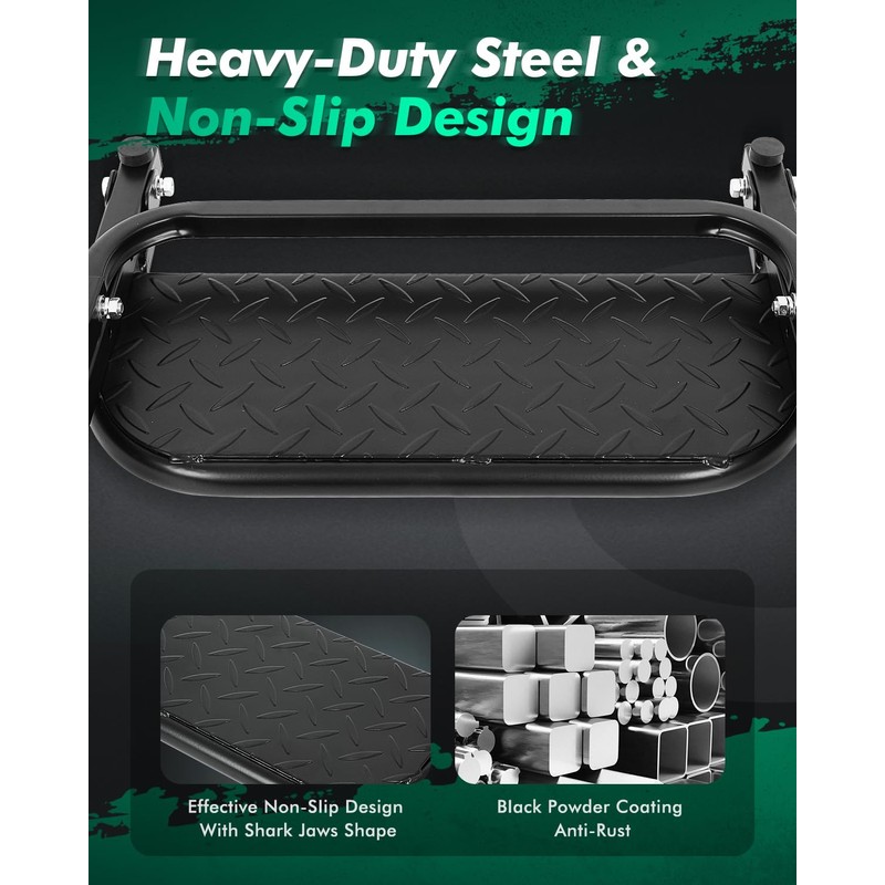 SCITOO Adjustable Folding Tire Step with Raised Texture Non-Slip Design