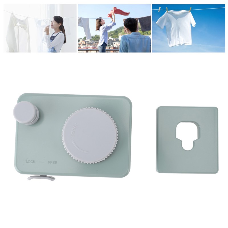 Retractable Clothesline Stainless Steel Wire Wall Mount Adjustable Length Laundry