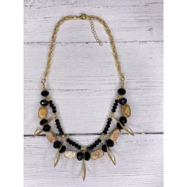 Alisha D Vintage Boho Gemstone Necklace Statement Stone Picture Jasper