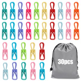 vivinin Chip Clips, 30PCS Bag Clips, Used for Chip Clips Bag Clips Food Clips, Organizing Office or School Files, Clothesline Holders, Clothes Pins