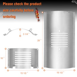 Flame Broiler Kit for Pit Boss Smoker Grill PB820 PB850 PB820D3 Series, Flame Broiler Slide Cover and Bottom Kit with Two Side Adjusting Handle, Pit Boss Smoker Grill Replacement Parts
