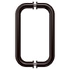 CRL 8" Oil Rubbed Bronze (BM Series) Tubular Back-To-Back Pull