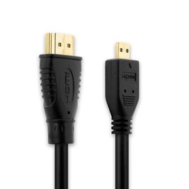 Micro HDMI Type D Cable 3 m Compatible with Panasonic Lumix FZ1000 II FZ2000 FZ300 GX9 GX80 GX8 LX100 LX15 TZ100 TZ90 TZ95 TZ80 TZ70 G90 DC-FZ82 HC-V777 HC-VXF1 - RP-CHEU15 Micro HDMI Cable Video