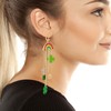 Betsey Johnson Womens Rainbow Chandelier Earrings