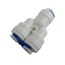 ZAOJIAO 1/4" Tee 3 Way Y Type Splitter Tube Quick Connect Push Fit Fittings for RO Water Reverse Osmosis System (Pack of 10)