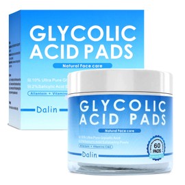 Glycolic Acid Pads, 10% Ultra Pure Glycolic Acid & 2% Salicylic Acid, Exfoliating Peel Pads for Face, Effective Chemical Peel, Keeps Skin Smooth and Prevents Wrinkles and Lines - 60 Pads