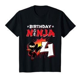 Kids Ninja Birthday Party Gift - 4 Year Old - Birthday Ninja 4 T-Shirt
