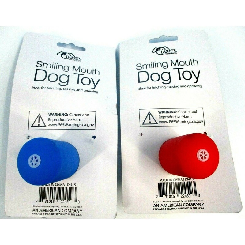 Dukes Pet Products Smiling Mouth Squeaky Dog Toy Novelty Chew