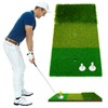 Foldable Golf Hitting Mat Dual-Turf Golf Practice Mat Portable Design