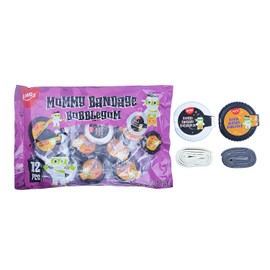 Fun Express 5 oz. Mummy Bandage Strawberry & Blueberry Bubblegum Roll Dispensers - 12 Pieces