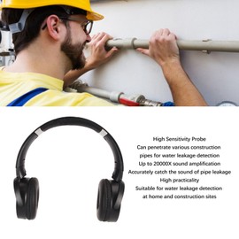 High Sensitivity Water Leakage Detector Kit with ‑70Ddb Probe, Dual Probe Design, 20000X Amplification, Earphone Headphone, Suitable for Home and (US Plug AC 100 to 240V)