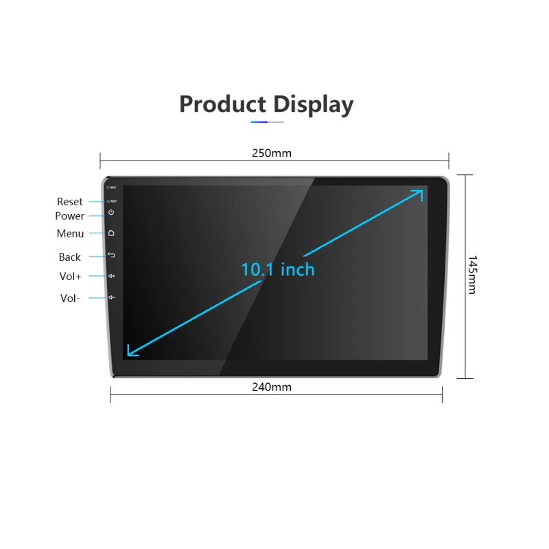 GEARELEC 10" Car Stereo Radio 2+32GB Android Carplay FM GPS