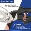 MichaelPro Angled Scissors, 7-Inch Electrician Scissors Cuts Kevlar & Wire