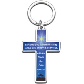 Easter Basket Essentials-Easter Basket Stuffers for Teens-Christian Keychain for Women, Confirmation Gifts for Teen Girls, Christian Gifts for Women Men, Bible Verse Key chain, Cross Keychain