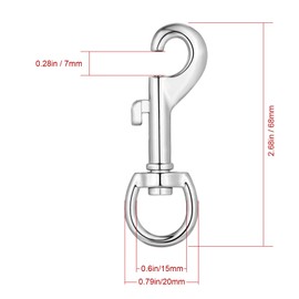 Swivel Snap Hooks Dog Leash Clips Dog Leash Clasp Dog Leash Snaps Hooks Cat Leash Clip Pet Buckle Trigger Clip Strap Clip 16pcs