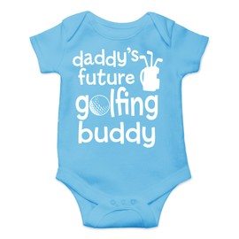 CBTwear Daddy’s Future Golfing Buddy Baby Bodysuit Adorable Boy Romper Clothing Cute Newborn Clothes (Newborn, Light Blue)