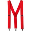 Red Adjustable Metal Clip Accessory Suspenders - 1 Pack -